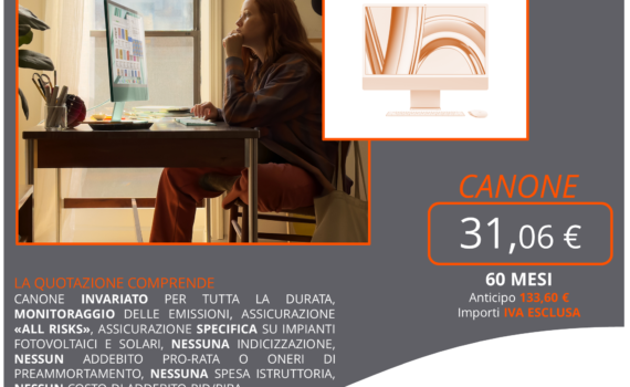 iMac Blu - 31,06€ canone mensile noleggio strumentale